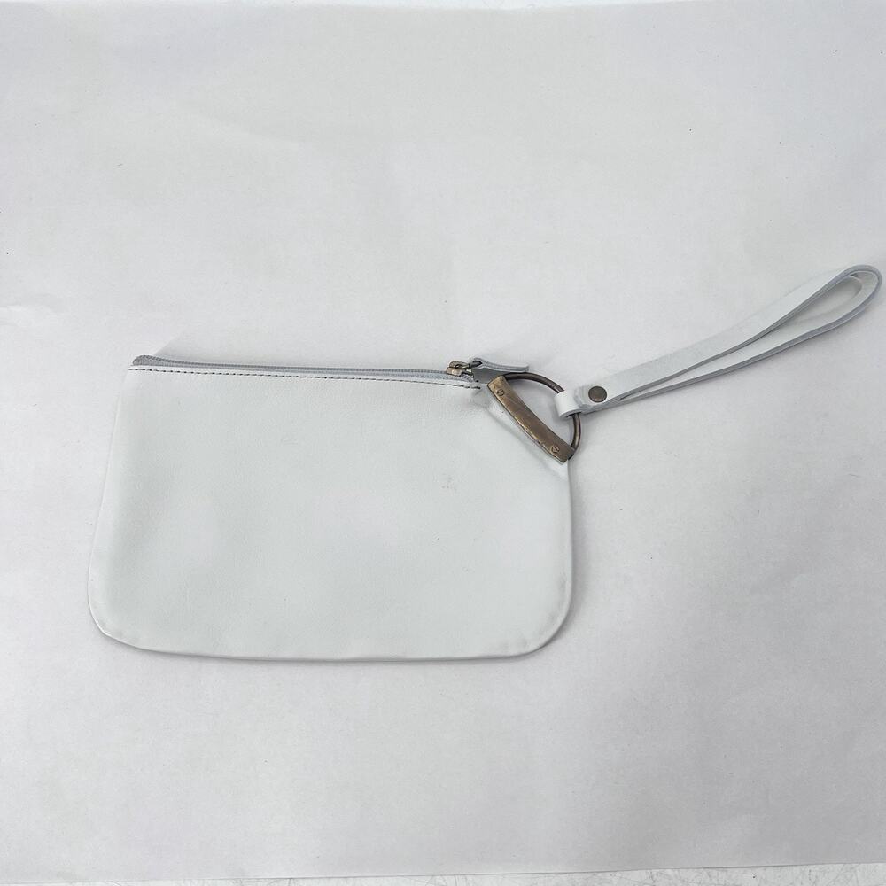 Corium White Leather Wristlet Clutch Bag Made in Argentina NEW - Picture 4 of 5